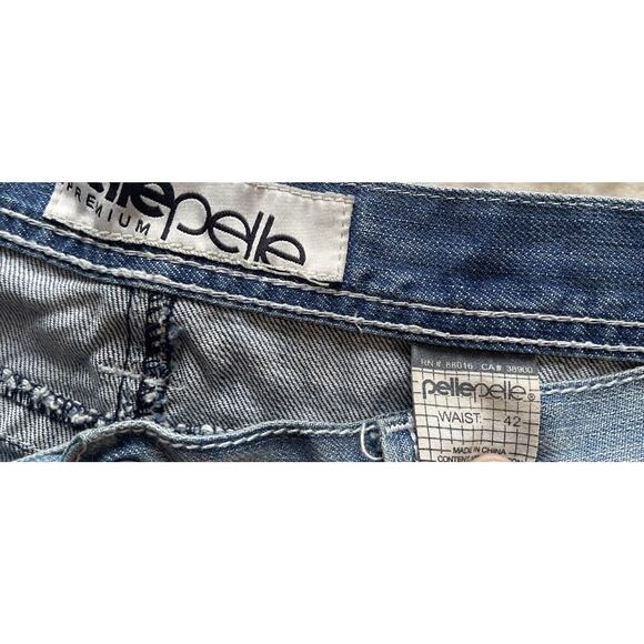 Vintage Rare Y2K Pelle Pelle By Marc Buchanan Embroidered Denim Shorts Sz. 42 - Picture 6 of 6